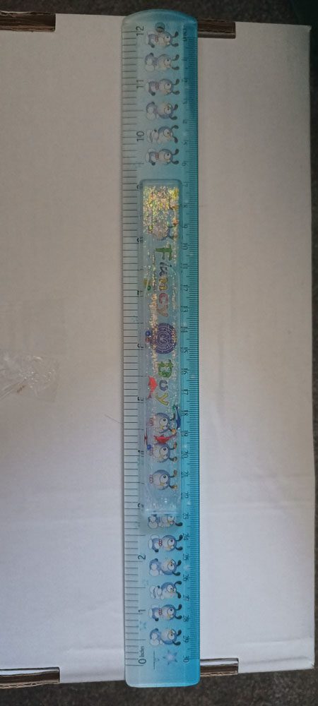 30CM GILITTER RULER BLUE - KJW Supplies